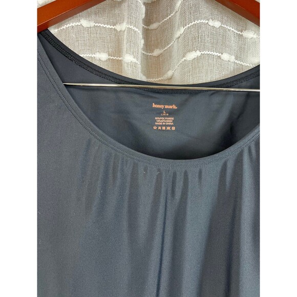 Honey Mark Black Pepper Dress Swim Tennis Pickleball sz L - Picture 7 of 7